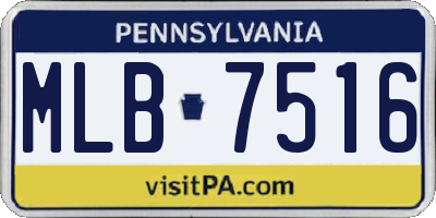 PA license plate MLB7516