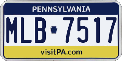 PA license plate MLB7517