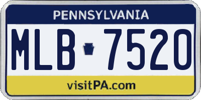 PA license plate MLB7520