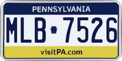 PA license plate MLB7526