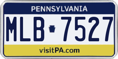 PA license plate MLB7527