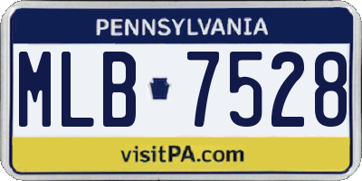 PA license plate MLB7528