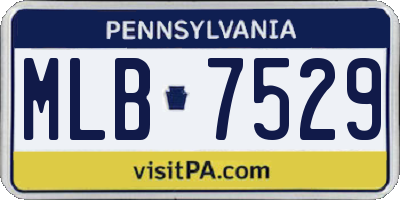 PA license plate MLB7529