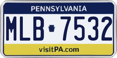 PA license plate MLB7532