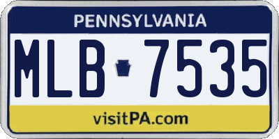 PA license plate MLB7535