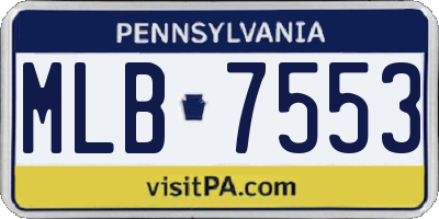 PA license plate MLB7553