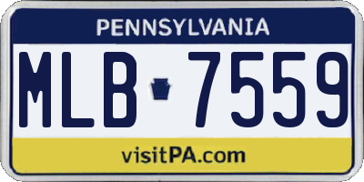 PA license plate MLB7559