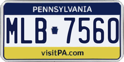PA license plate MLB7560