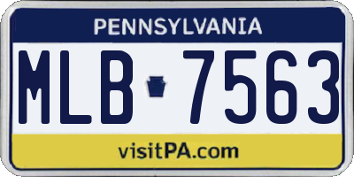 PA license plate MLB7563