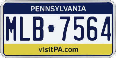 PA license plate MLB7564