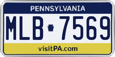 PA license plate MLB7569
