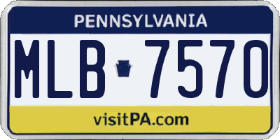 PA license plate MLB7570