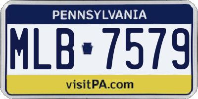 PA license plate MLB7579