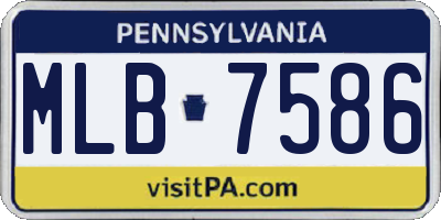 PA license plate MLB7586