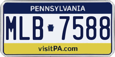 PA license plate MLB7588
