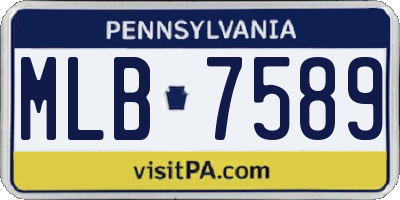 PA license plate MLB7589