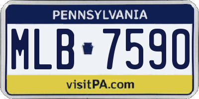 PA license plate MLB7590