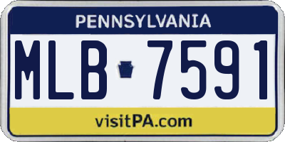 PA license plate MLB7591