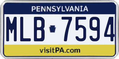 PA license plate MLB7594