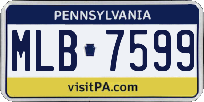 PA license plate MLB7599