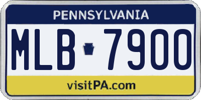 PA license plate MLB7900
