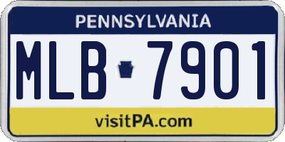 PA license plate MLB7901