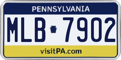PA license plate MLB7902