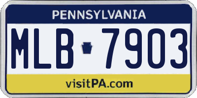 PA license plate MLB7903