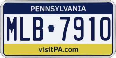 PA license plate MLB7910