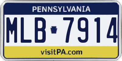 PA license plate MLB7914