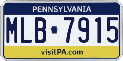 PA license plate MLB7915