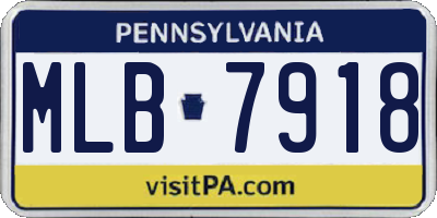 PA license plate MLB7918