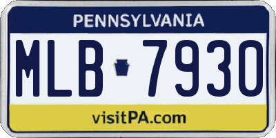 PA license plate MLB7930