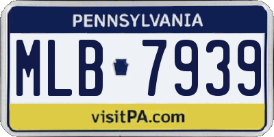 PA license plate MLB7939