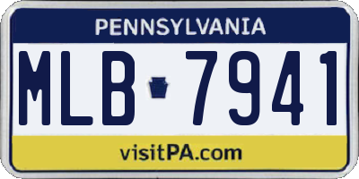 PA license plate MLB7941