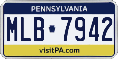 PA license plate MLB7942