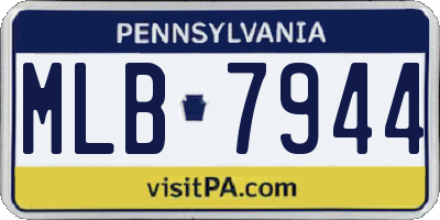 PA license plate MLB7944