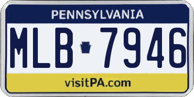 PA license plate MLB7946