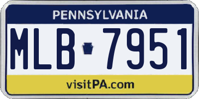 PA license plate MLB7951