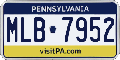 PA license plate MLB7952