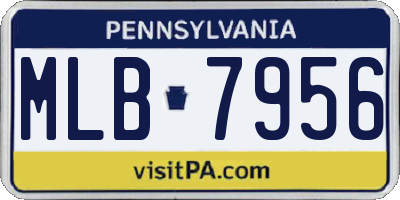 PA license plate MLB7956