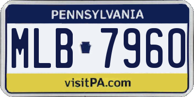 PA license plate MLB7960