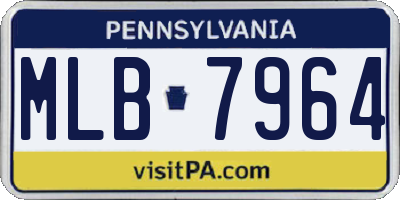PA license plate MLB7964