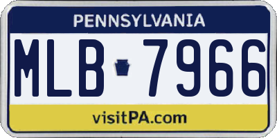 PA license plate MLB7966