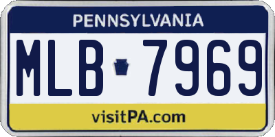 PA license plate MLB7969