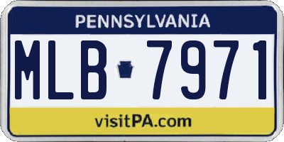 PA license plate MLB7971