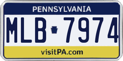 PA license plate MLB7974