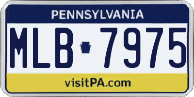 PA license plate MLB7975