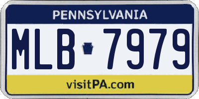 PA license plate MLB7979