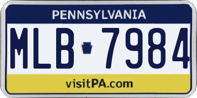 PA license plate MLB7984